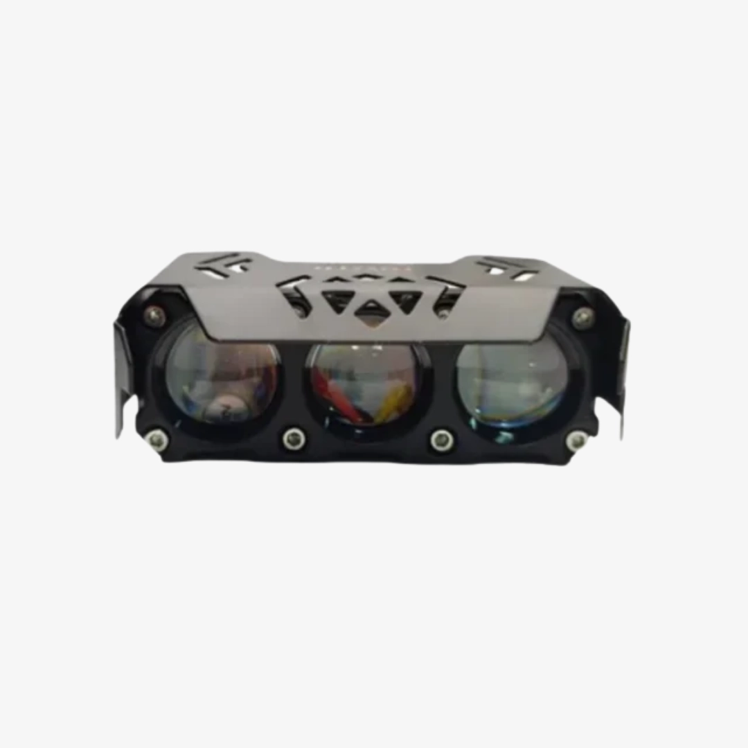 EXPLORADORA 3 LUPAS LUZ BLANCO Y AMARILLO